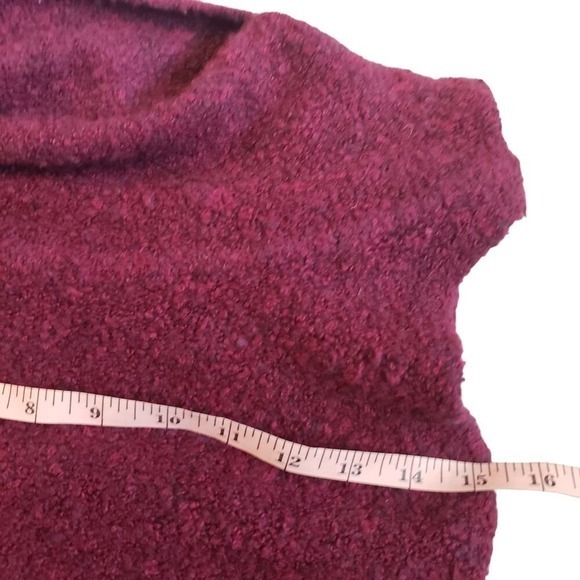 Moda Intl Burgundy Marled Soft Sleeveless Sweater Size Medium - Picture 8 of 14